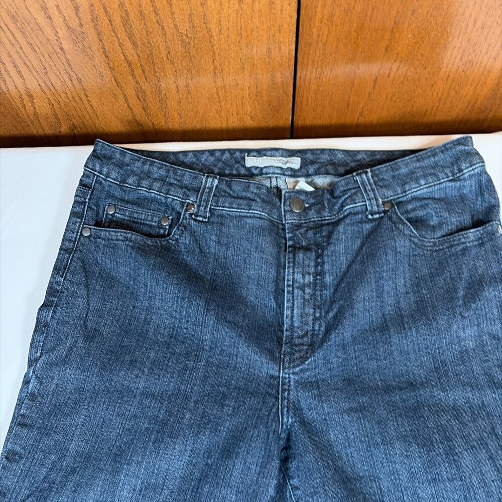 Chico's Dark Wash Cropped Ankle Jeans - Picture 4 of 8